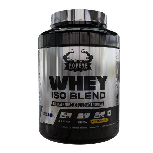 PopeyNutritions Whey ISO Blend, 2 kg (4.4 lb), Mango