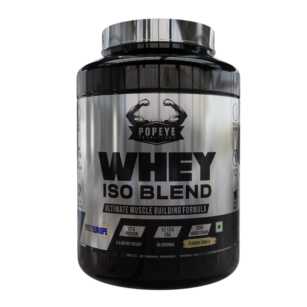 PopeyNutritions Whey ISO Blend, 2 kg (4.4 lb), Vanilla