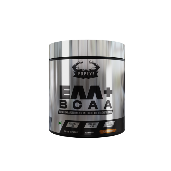 PopeyNutritions EAA+BCAA, 300 GM NET WEIGHT, ORANGE